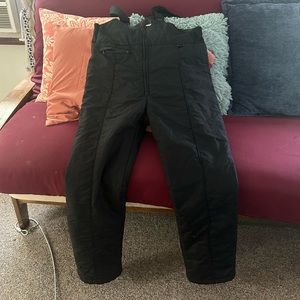 Ski overalls - men’s, medium - suspenders - black